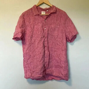 Murano Baird  McNutt 100% linen pink shirt